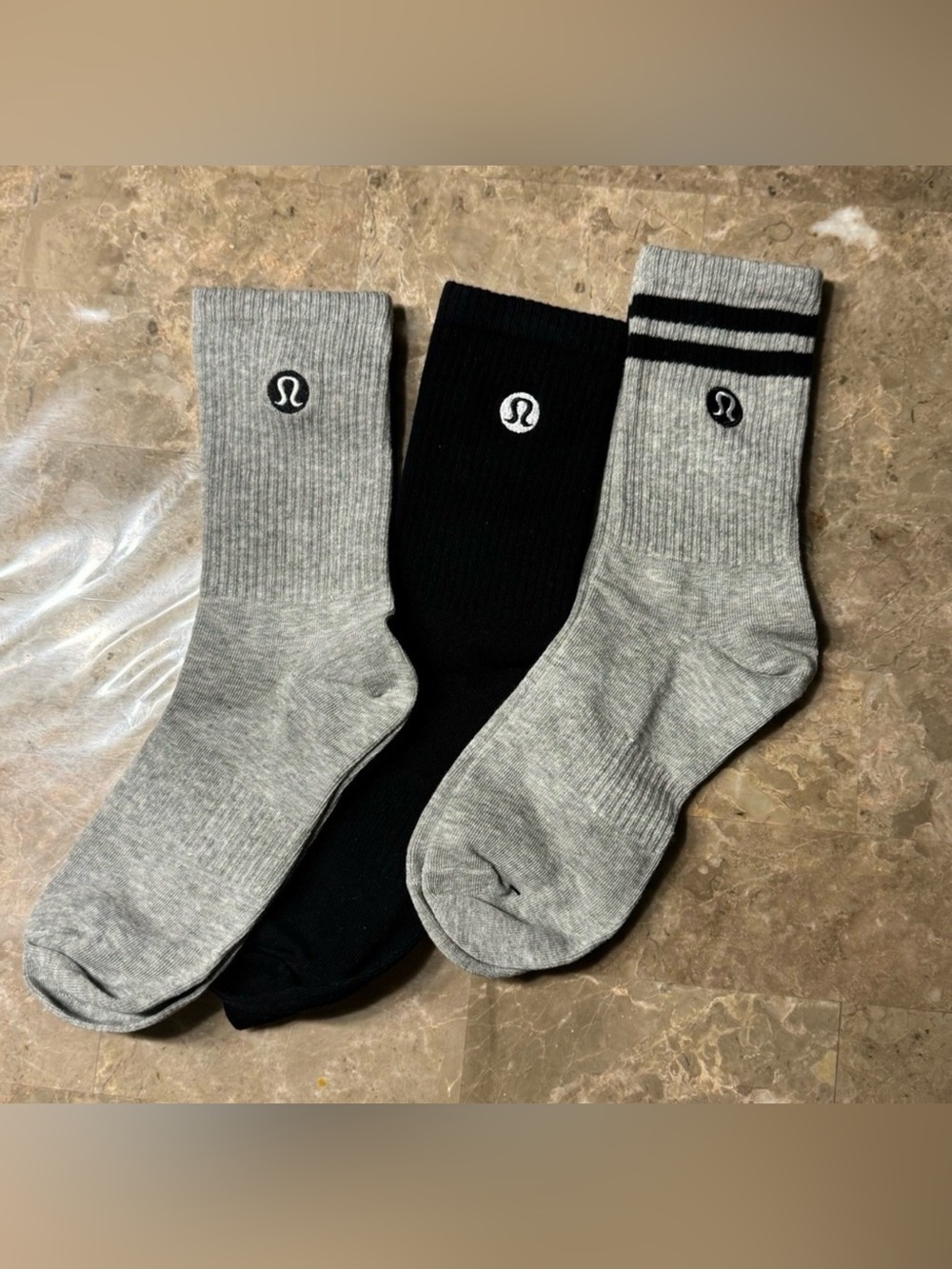 New Women’s Lululemon Athletica Socks 
3 pairs Size Medium Daily Essential Socks